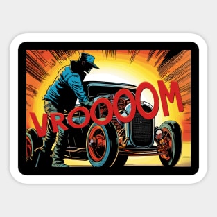 vrooom car comix Sticker